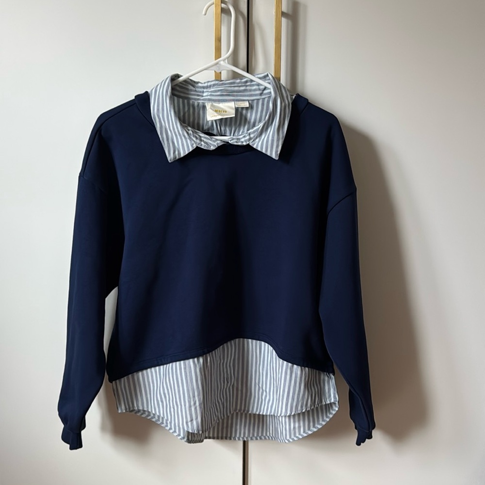 Maeve collared sweatshirt